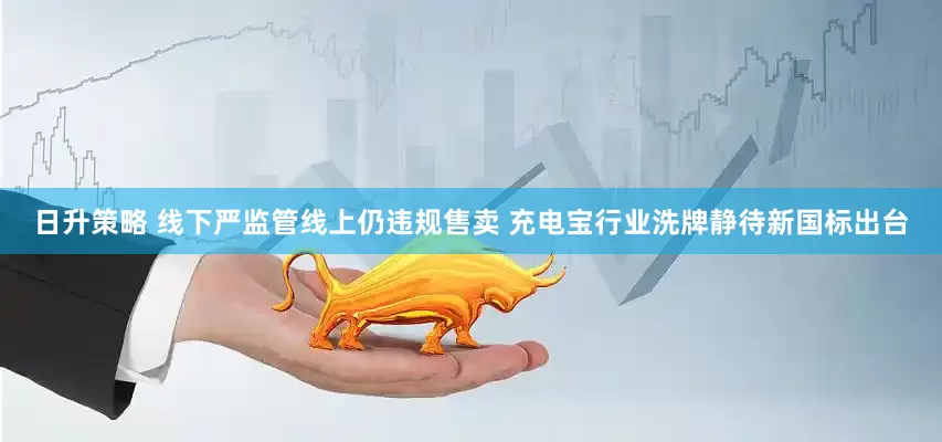 日升策略 线下严监管线上仍违规售卖 充电宝行业洗牌静待新国标出台
